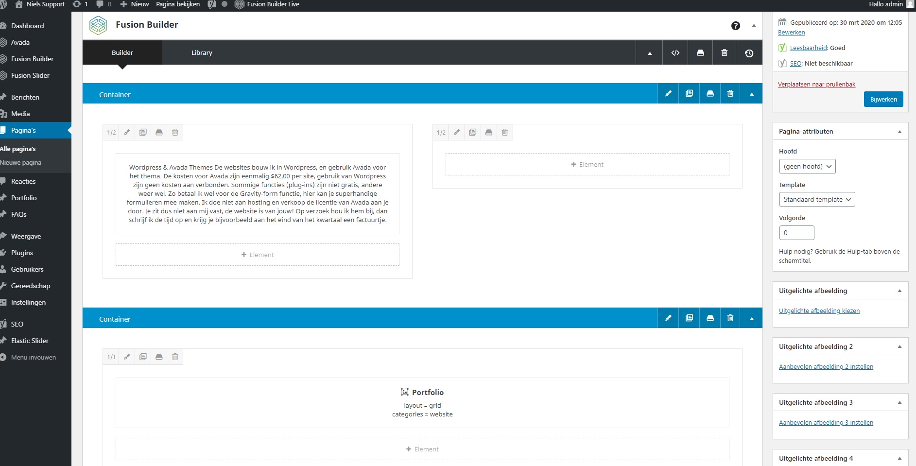 wordpress avada
